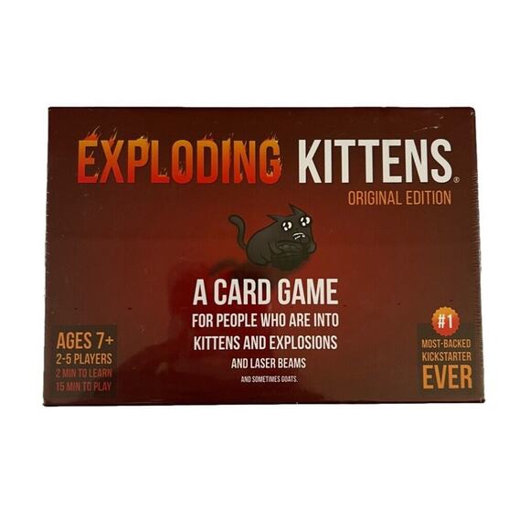 Exploding Kittens Entertaining Card Game Original Edition Party Game - Picture 1 of 3